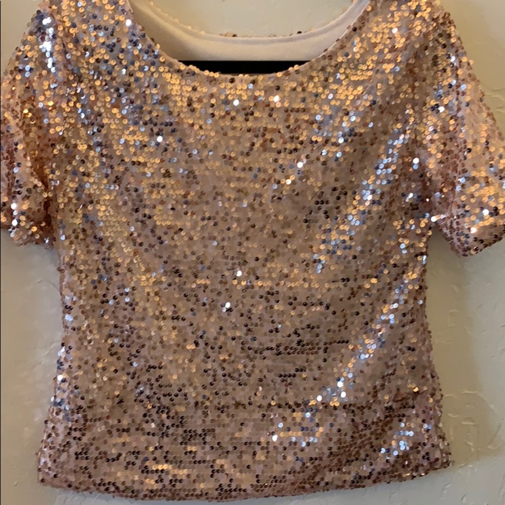 Pink Sequin Top